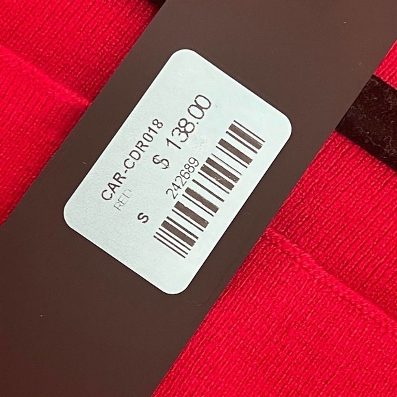 CARMAR Los Angeles Rib-Knit Turtleneck Top Sweater Red Women's Size S NWT - Picture 10 of 11